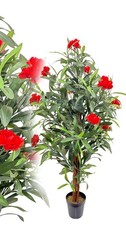 Oleander Rot 120 cm künstlich Kunstbaum Kunstpflanze Kunstblume Deko