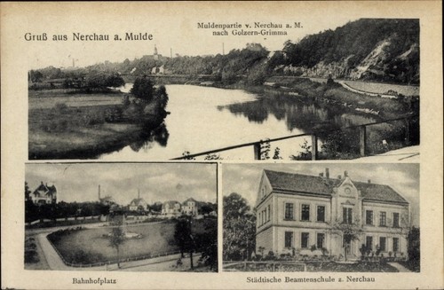 Postcard nerchau grimma - nerchau,