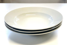 J. Kronester Bavaria, 3 Suppenteller/Pastateller, weiß, ø 29,5cm, sehr gut!