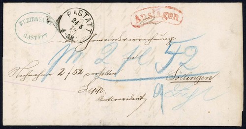 Reich 1872 auslagen brief - reich,