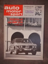 Sonderdruck AMS 21/ 1974 BMW E3 3.0 Si Testbericht