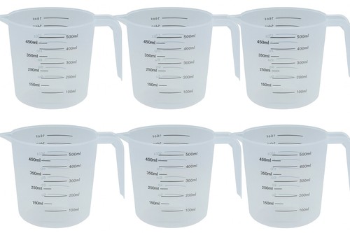 Messbecher 500ml kunststoff - 6x,