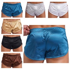 DE Herren Slips Boxershorts Elastischem Bund Kurze Hose Untershorts Nachtwäsche