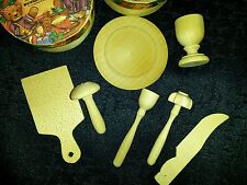 😍 7 Stk. Holz  Geschirr *