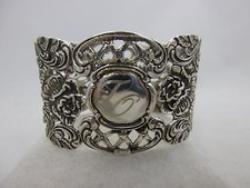schöner Serviettenring Blumen Dekor Silber 835 CB punziert #2