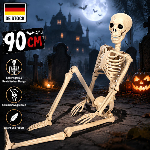 Lebensgroß skelett halloween - lebensgroß,