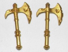 21882, 2x Axt, (Antik), Enterbeil, Piraten, gold