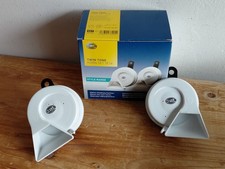 *HELLA* Zweiklang Fanfare, Twin Horn Set TE16, weiß