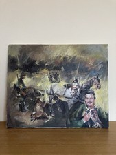 Rumänisches Ölbild Jagdszene