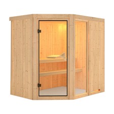 Karibu Sauna Saunahaus Heimsauna Elementsauna Innensauna Fichte 196x151 cm