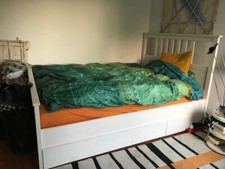 ikea bett 140x200, weiß, mit Matratze, neuwertig 1,5 Jahre alt