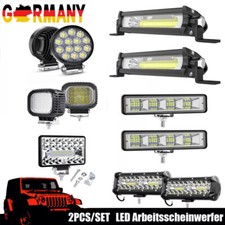 2 x LED Fernscheinwerfer Arbeitsscheinwerfer 12V /24V PKW LKW SUV Auto Anhänger