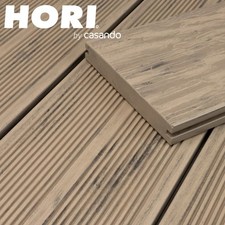 WPC Terrassendielen Massiv Komplettset Terrassenboden beige, 2,90-5 m, 5-100 m²