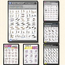 Workout Wandbild Hantel Yoga