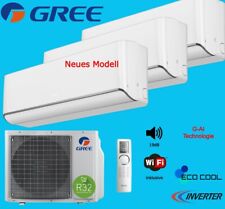 GREE MultiSplit Trio AIRY 2x2,5+5 kW Klimaanlage Wand Klimagerät 3 Raum R32 WIFI