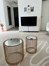 Westwing kare * 2 Couchtische * integrierte Spiegel / Tischplatte * Gold 