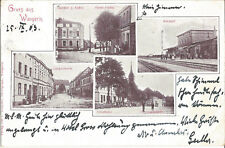 Gruss aus Wangerin in Pommern bei Dramburg, Regenwalde, Bahnhof, Polizei, Hotel