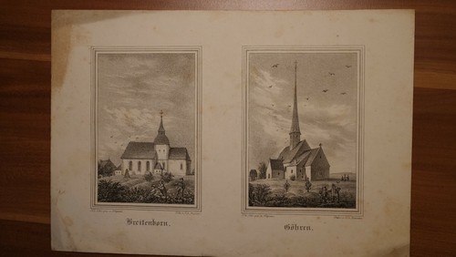 Alte lithographie von - alte,