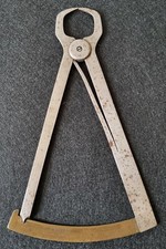 Federlehre Zehntelmaß Messgerät für Goldschmied aus alter Werkstatt um 1920