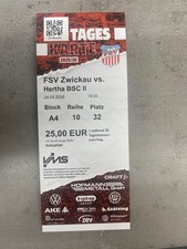 Sammlerticket FSV Zwickau vs