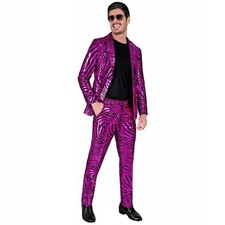 Herrenkostüm Zebra Anzug Pink