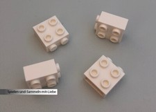 4 x LEGO® STEINE 1 x 2 x 1 2/3 KONVERTER MIT 4 NOPPEN SEITLICH 22885 NEU WEISS