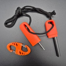 Feuer und Stahl Ferrocerium Ferro Auermetall Bushcraft Feuerstahl Karabinerhaken