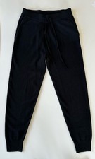 Hessnatur Schwarze Schurwolle 90% und Kaschmir 10% - Fein-Strickhose, Damen 36