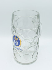 Hofbräuhaus Maßkrug Glas 1l HB München Bierkrug Isarseidel
