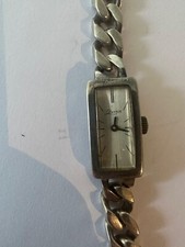 Quinn Damenuhr 925 Sterling Silber mit Handaufzug, Massiv Silber