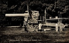 Ak Dicke Berta aus Holz, 42 cm