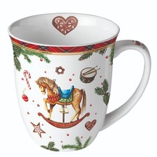 Tasse, Porzellantasse ROCKING HORSE | Schaukelpferd 0,4l Ambiente, Weihnachten