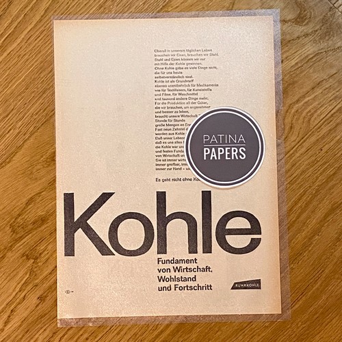 1959 ruhrkohle kohle fundament - ruhrkohle,