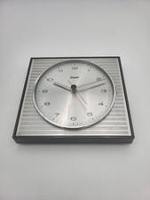 getestet✅# Heges # Wanduhr Küchenuhr # Metall + Kunststoff # 60er 70er Vintage