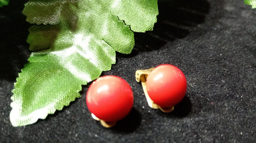 Ohringe ohrclips rote - rote, perle