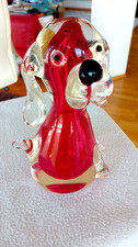 Schwere Glas Skulptur - Hund -