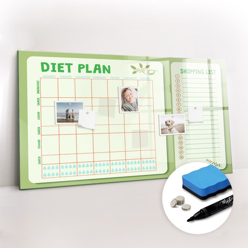 Memoboard glas mit - memoboard,