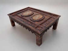 135x95 cm Massiv holz Afghan Wohnzimmertisch orient Teetisch Tisch Couchtisch HS
