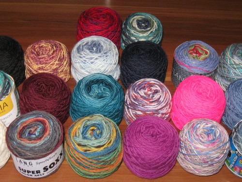 Wollpaket bunte marken - bunte,