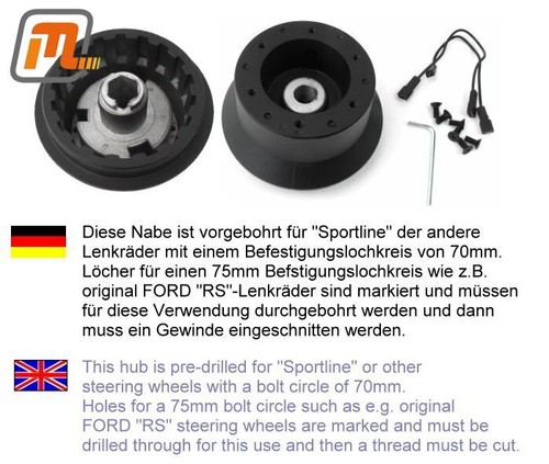 Ford sierra lenkradnabe - lenkradnabe, für