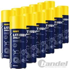 12x 400ml MANNOL 9881 LITHIUM SPRAY SPRÜHFETT SCHMIERFETT FETTSPRAY LITHIUMSPRAY