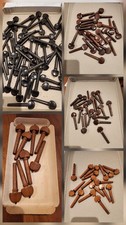 Violine, Viola, Cello, Wirbel, Saitenhalter, Stege, Feinstimmer, Kinnhalter usw
