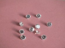 10 Stück Cubic Zirkonia -Ø 5,5mm - rund- klar - Brillantschliff Nr. 2 - MG 37