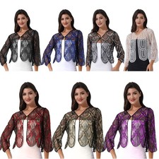 Frauen Cardigan Geburtstag Mantel Hochzeit Schal Brautjungfern Abschluss Bolero