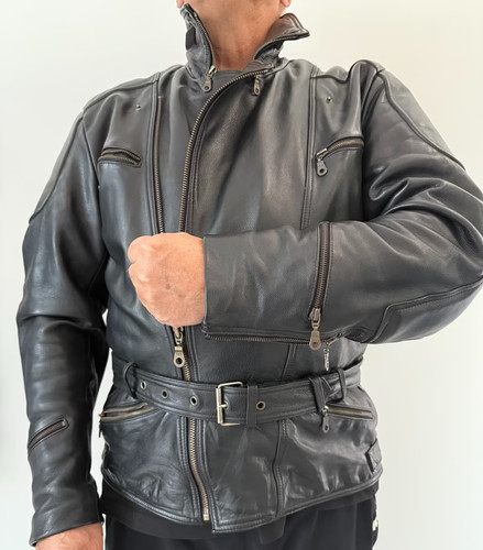 Held biker lederjacke schwarz - biker,