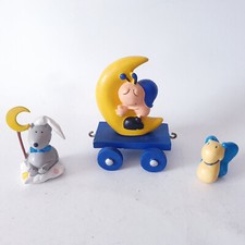 Konvolut W. Steinbeck Figuren Gummi Antonella auf Mond Schmetterling Maus