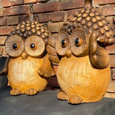 2 XXL Eulen 38cm Figuren