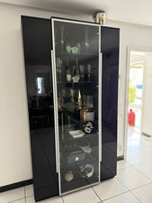 Gwinner ! Exklusives Designer-Vitrinen-Element Hochglanz Schwarz