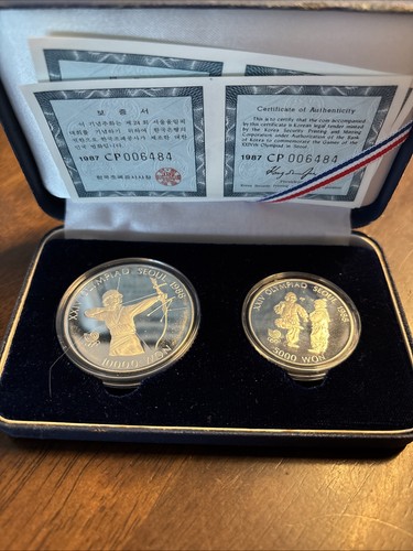 5000 10000 won silber münze - silber,