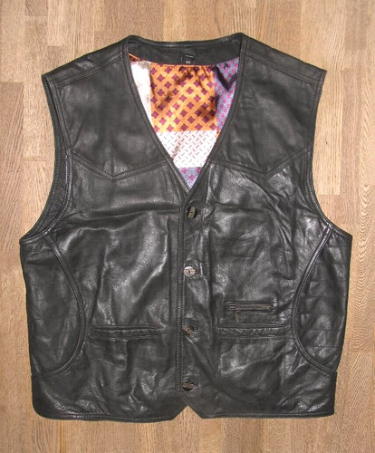 Lepegro herren lederweste - lederweste, /